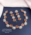 Silver And Rose Gold AD Diamond Necklace 4 Catalog

